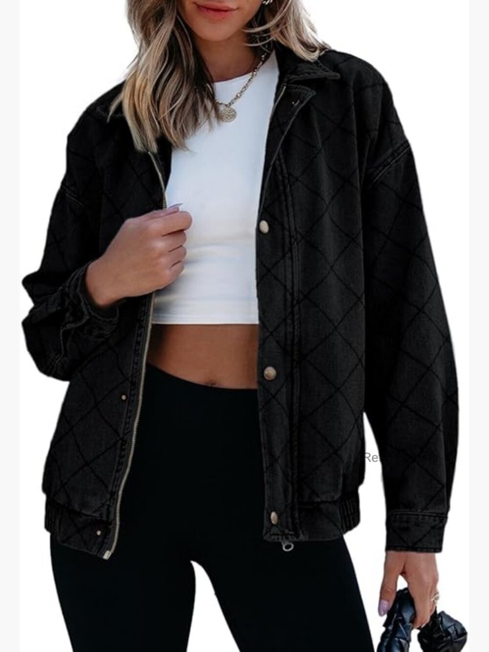 Women's Oversized Denim Jacket Long Sleeve Shacket Coat